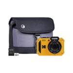 Kodak PIXPRO Tough Compact Digital Camera + Sandisk 32GB SD Card + System Bag Ye