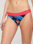 Superdry Logo Classic Bikini Briefs, Navy Paradise