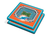 YouTheFan NFL Miami Dolphins 3D StadiumView Dessous de verre – Hard Rock Stadium