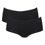 Sloggi Women's 24/7 Cotton Midi C3P Briefs, BLACK, XS