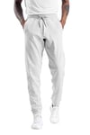 THE GYM PEOPLE Mens' Fleece Joggers Pants with Deep Pockets in Loose-fit Style Light Grey