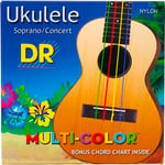 DR Strings UMCSC Mulitcolor sopran/concert ukulele-strenge