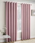 Enhanced Living - Vogue Blush/Rose, Rideau à œillets, occultant, Thermique, Rideau occultant (Largeur – 168 cm x Hauteur – 229 cm)