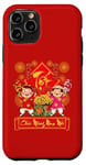 Coque pour iPhone 11 Pro Robe de Nouvel An vietnamien Chuc Mung Nam Moi Garçon Fille Ao Dai