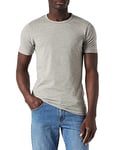 Jack and Jones Men's Basic O-Neck Short Sleeve T-Shirt, Light Grey Melange color, Medium