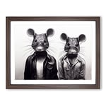 Two Street Rats H1022 Framed Print for Living Room Bedroom Home Office Décor, Wall Art Picture Ready to Hang, Walnut A3 Frame (46 x 34 cm)