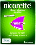 Nicorette 15mg Inhalator 4 Cartridges X 1