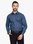 Simon Carter Igor's Sky Print Cotton Shirt, Blue Midnight