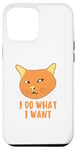 Coque pour iPhone 14 Plus Chat orange l Do What I Want Funny Sarcastic