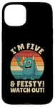 Coque pour iPhone 15 Plus Five and Feisty Monster Birthday Graphic for Kids