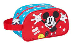 Safta Mickey Mouse Fantastic - Trousse Scolaire Moyenne avec poignée, Trousse pour Enfant, Adaptable au Chariot, Facile à Nettoyer, Confortable et Polyvalent, qualité et résistance, 26 x 12 x 15 cm,