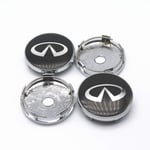 Car Wheel Center Hub Caps for Infiniti FX35 Q50 Q30 ESQ QX50 QX60 QX70 EX JX35 G35,Car Styling Accessories,Black,60mm,4pcs/set