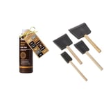 Furniture Clinic Wood Stain (Dark Oak) – Fast Drying, Highly Concentrated, and Easy-to-Apply Wood & Rustins Poly Foam Brushes - Professional Grade Paint Applicators for Smooth Finishes