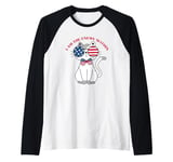 I Am The Enemy Within Patriotic Cat Raglan Baseball Tee