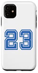 Coque pour iPhone 11 Numéro #23 Sport Blue Varsity Numéro