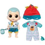 Zapf Creation Chou Chou Baby Mika, Blue Hair 905579 - 30cm Dolls with Movable Eyes with 25 Sound Effects For Toddlers - Extra Romper, Hat, Bottle & Dummy - Batteries Required - Suitable from 2 Year