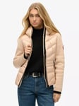 Superdry Hooded Storm Knit Hybrid Jacket, Frappe Beige