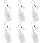 6 pcs Douille de Lampe E27 Support d'ampoule E27 rénovation Douille Blanc Douille de Bâtiment avec Câble Douille de Chantier 4A 250V Base de Lumière