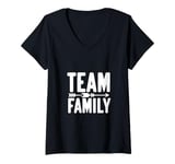 Womens Team Family Forever Together Family Unity V-Neck T-Shirt