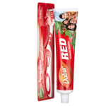 Dabur Brosse a dents rouge + dentifrice aux herbes 200 g