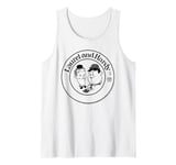 Laurel & Hardy Cartoon Comic Sketch Logo Tank Top