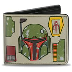 Star Wars Boba Fett Helmet Utility Elements Bifold Wallet