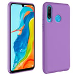 Coque Huawei P30 Lite Silicone Semi rigide Mat Finition Soft Touch violet