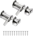 2 Pcs Loquet Porte Targette Acier Inoxydable Mini Verrou De Baie Coulissante Convient Aux Portes De Jardin Fenêtres Entrepôts (Argent)