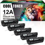 5 Toner Cartridge Compatible for HP Laserjet Q2612A 12A 1010 1012 1015 1020 1022