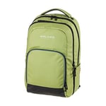 Walker College 2.0 42128-361 School Backpack with 3 Compartments, Zip Pocket, Side Pockets, Padded Back, Adjustable Hip, Shoulder and Chest Strap, Green, ca. 18 x 47 x 30 cm