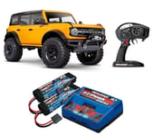 Traxxas 92076-4 TRX-4 2021 Ford Bronco 1/10 Robot Tqi + TRX 2S Jeu Orange