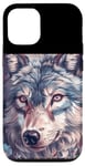 Coque pour iPhone 12/12 Pro Majestic Floral Wolf La beauté de la nature rencontre l'esprit féroce