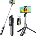 Gritin Selfie Stick, 4 in 1 Bluetooth Selfie Stick Tripod, Extendable and Porta