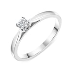 Platinum 0.15ct Diamond Brilliant Cut Solitaire Ring