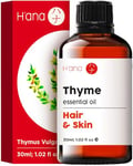 H’ana Thyme Essential Oil for Hair Growth - 100% Pure Therapeutic Grade Thyme Oil for Skin - Thyme Essential Oil for Snoring & Diffuser (30 ml)