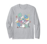 The Smurfs Smurfette Having Fun In Nature Distressed Long Sleeve T-Shirt