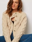 Gerard Darel Loulou Alpaca Wool Blend Cardigan, Natural