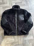 Axel Arigato Fleece Jacket Cedar Black Medium Faux Leather Trim