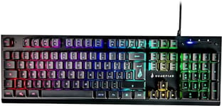 Surefire Kingpin X2 Clavier de Gaming Italien – Clavier multimédia de Jeu avec éclairage – Clavier RGB avec Plaque Avant en Aluminium – 25 Touches Anti-ghosting – Disposition Italienne QWERTY