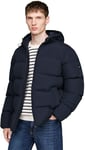 Tommy Hilfiger Doudoune Homme Down Hooded Puffer Jacket avec Capuche, Bleu (Desert Sky), S