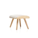 Moooi - Nut Footstool, Oljad ek, Cat. II, Oray Sand - Beige - Fotpallar - Trä