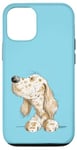 Coque pour iPhone 12/12 Pro Dessin animé Setter anglais Amusant et ludique