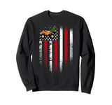 Merry Christmas USA American Flag Patriotic Monster Truck Sweatshirt