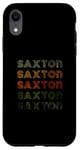 Coque pour iPhone XR Love Heart Saxton Tee Grunge Vintage Style Saxton Noir