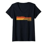 Womens Retro Jerusalem Israel V-Neck T-Shirt