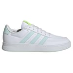 adidas Femme BREAKNET 2.0 Shoes, Cloud White/Halo Mint/Lucid Lemon, 38 2/3 EU