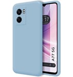 Tumundosmartphone Silicone Liquid Ultra Soft Case for Oppo A77 5G Blue