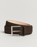 Crockett & Jones Belt 3,2 cm Dark Brown Suede