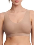 Chantelle Women's Soft Stretch Padded V-Neck Bra Top, Coffee Latte, XL/XXL