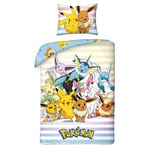 Set Lit Pokemon Pikachu Eeveelutions Eevee Coton Housse de Couette 140x200